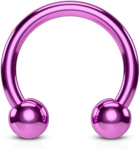 مجوهرات Covet Horseshoe/Circular Farbells Titanium IP أكثر من 316L من الفولاذ المقاوم للصدأ الجراحي in Kuwait