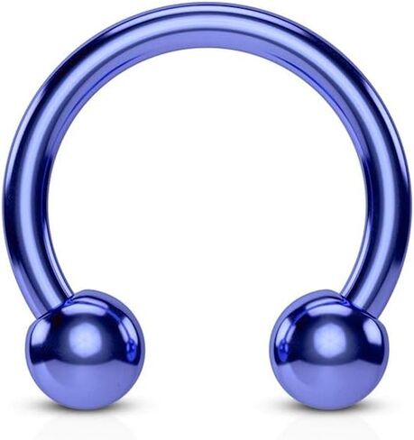 مجوهرات Covet Horseshoe/Circular Farbells Titanium IP أكثر من 316L من الفولاذ المقاوم للصدأ الجراحي in Kuwait