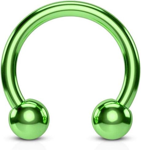 مجوهرات Covet Horseshoe/Circular Farbells Titanium IP أكثر من 316L من الفولاذ المقاوم للصدأ الجراحي in Kuwait