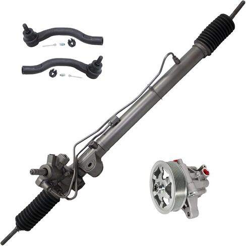 Detroit Axle - 2.4L Rack and Pinion Kit for 2008-2012 Honda Accord Power Power Pump with Pulley Rack and Pinion Front Tie Rod Wead in Saudi Arabia