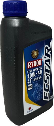 أربعة حزمة متوافقة مع Suzuki Ecstar R7000 10W-40 مزيج نصف اصطناعي زيت 490A0-01E30-01Q يحتوي على أربع كوارت وقمع in Saudi Arabia