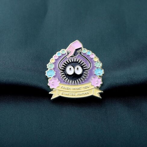 PLITI أنيمي مستوحى من هدية غبار قزم الهدايا الرسوم المتحركة هدايا الأفلام الانتهاء ما بدأت Human SOOT Sprite Brooch PIN للجماهير in Saudi Arabia