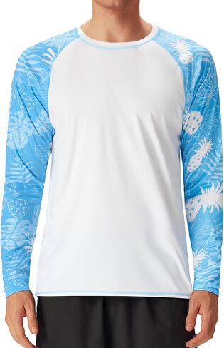 UPF Fisheal 50+ من القمصان السباحة ، قميص حماية من أشعة الشمس الطويلة ، واقي سريع للأشعة فوق البنفسجية الجافة. in Kuwait