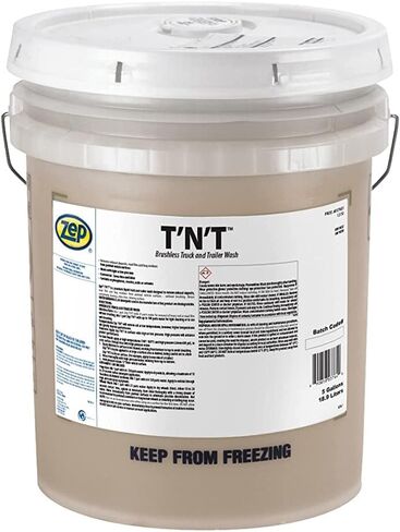 Zep TNT Brushless Truck and Trailer Wash Concentrate 5 Gal (Each) Model 481 Foamer 96 oz. - 37635 - Removes Exhaust Deposits, Road Film and Bug Residues in Saudi Arabia