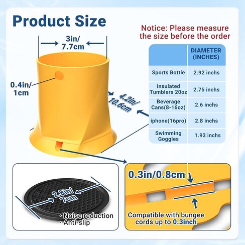Paddle Board Cup Holder and Kayak Drink Holder, Stand Up 2-in-1 Anti Tipping Cup Holder, Drink Holder Suitable for Types of Cup/Bottle/Drink in Saudi Arabia