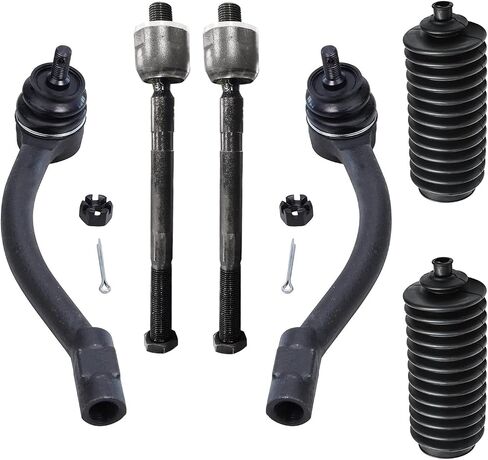 Detroit Axle-TIE RODS KIT For For 2011-2016 Hyundai Elantra 2012-2017 Veloster ، 4 Inner & Outer Tie Rods 2 Boots 2013 2014 2015 Replace in Saudi Arabia