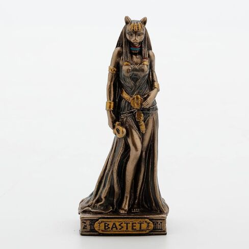 Veronese Design 3 3/8 Inch Bastet Goddess of Protection Resin Miniature Painted Bronze Finish in Saudi Arabia