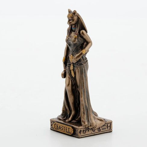 Veronese Design 3 3/8 Inch Bastet Goddess of Protection Resin Miniature Painted Bronze Finish in Saudi Arabia