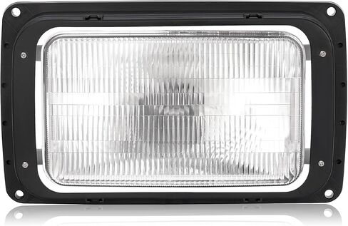 المصابيح الأمامية Hecasa LED LED متوافقة مع 1990-2017 Mack CH613 SFA Hood Truck Set Set Set Set Set Set Set Set & Passenger W/Plubs Clear & Amber Lens Present in Saudi Arabia