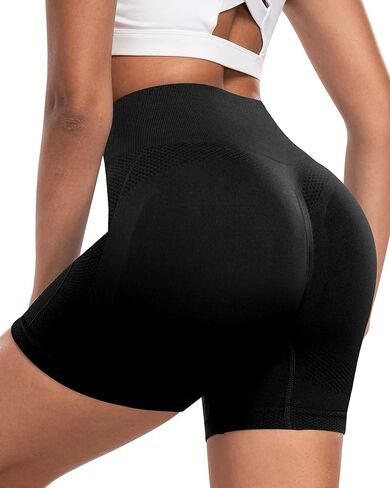NORMOV Workout Butt Lifting Shorts Women,Seamless High Waist Scrunch Booty Gym Shorts in Kuwait
