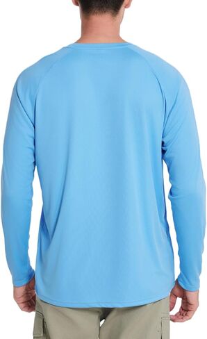قمصان حماية أشعة الشمس للرجال تسبح قمصان UPF 50+ UV Long Sleeve Rash Guard الصيد الجاري الجاف سريعًا in Saudi Arabia