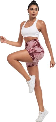 NORMOV Workout Butt Lifting Shorts Women,Seamless High Waist Scrunch Booty Gym Shorts in Kuwait