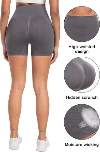 نوردوف تمرين بعقب رفع السراويل القصيرة ، شورتات صالة الألعاب الرياضية عالية الخصر. in Kuwait