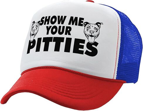 Guacamole - Show Me Your Pitties - Pit Bull Dog Pitbull Love - Vintage Retro Style Trucker Cap Hat in Kuwait