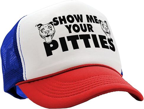 Guacamole - Show Me Your Pitties - Pit Bull Dog Pitbull Love - Vintage Retro Style Trucker Cap Hat in Kuwait
