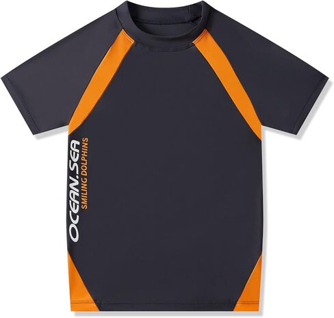 طقم ملابس سباحة للأولاد UPF50+UV مكون من قطعتين للحماية من الطفح الجلدي مع قبعة للأطفال من عمر 4 إلى 14 عامًا in Kuwait