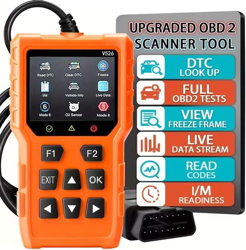 V526 OBD2 Scanner Diagnostic Tool, Check Erase Engine Light Fault Code Scanner Tool, DTC, Data Stream, I/M Readiness, Car & Truck Scan Tool for All Vehicles Since 1996 in Kuwait