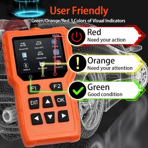 V526 OBD2 Scanner Diagnostic Tool, Check Erase Engine Light Fault Code Scanner Tool, DTC, Data Stream, I/M Readiness, Car & Truck Scan Tool for All Vehicles Since 1996 in Kuwait