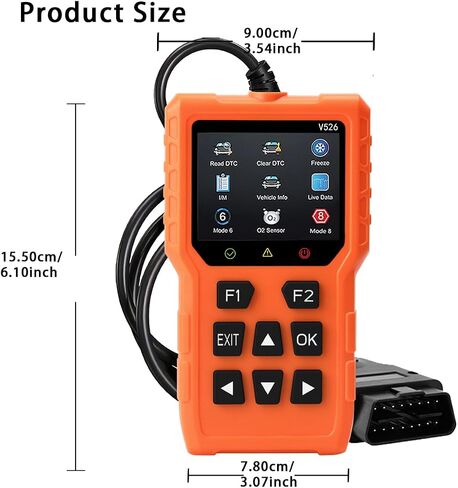 V526 OBD2 Scanner Diagnostic Tool, Check Erase Engine Light Fault Code Scanner Tool, DTC, Data Stream, I/M Readiness, Car & Truck Scan Tool for All Vehicles Since 1996 in Kuwait
