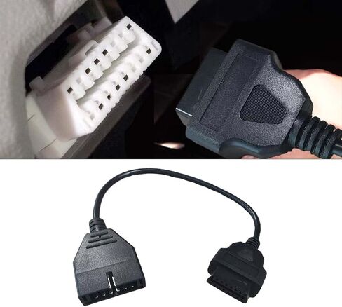 OBD2 to OBD1 GM Adapter, Car Code Reader, OBD1 12 Pin to OBD2 16 Pin Socket Scanner Cable Connector, Diagnostic Extension Tool, OBD1 Scanner Adapter Compatible with Most Models in Saudi Arabia
