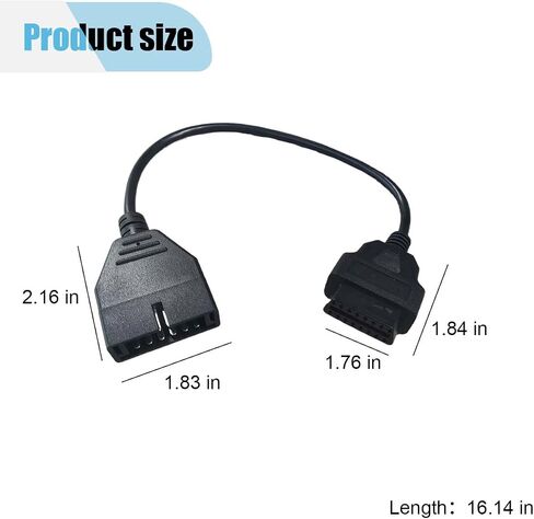 OBD2 to OBD1 GM Adapter, Car Code Reader, OBD1 12 Pin to OBD2 16 Pin Socket Scanner Cable Connector, Diagnostic Extension Tool, OBD1 Scanner Adapter Compatible with Most Models in Saudi Arabia