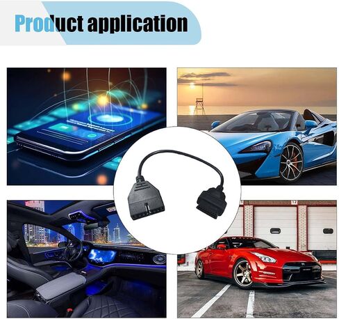 OBD2 to OBD1 GM Adapter, Car Code Reader, OBD1 12 Pin to OBD2 16 Pin Socket Scanner Cable Connector, Diagnostic Extension Tool, OBD1 Scanner Adapter Compatible with Most Models in Saudi Arabia