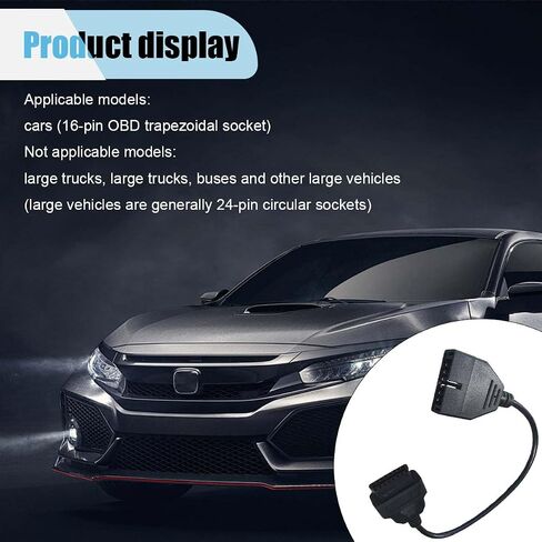 OBD2 to OBD1 GM Adapter, Car Code Reader, OBD1 12 Pin to OBD2 16 Pin Socket Scanner Cable Connector, Diagnostic Extension Tool, OBD1 Scanner Adapter Compatible with Most Models in Saudi Arabia