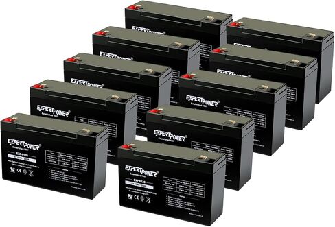 SEAPTERPOWER 6V 12AH SLA محكمة الغلق بطارية حمض F1 محطة/استبدال PORTALAC GS PE6V13 (10 حزمة) in Saudi Arabia