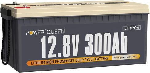 Power Queen 2Pack 12V 300Ah LiFePO4 Battery,Lithium Battery Rechargeable with 200A BMS & 3840Wh Energy, Up to 15000 Cycles for Solar Energy Storage, Backup Power, RV and Off-Grid in Saudi Arabia