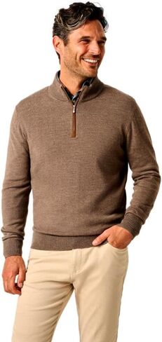 سترة Johnnie-O الرجالية Raynor Merino بسحاب 1/4، أزرق لاغونا in Kuwait