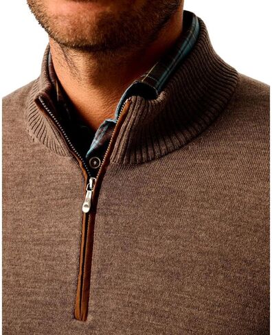 سترة Johnnie-O الرجالية Raynor Merino بسحاب 1/4، أزرق لاغونا in Kuwait