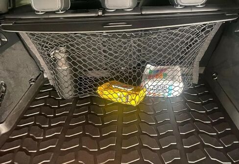 Trunk Organizer Cargo Net لـ Audi Q5 SQ5 Q5 Sportback Hybrid Q5 TDI 2009–2025 - شبكة شحن على طراز المغلف لسيارات الدفع الرباعي - تخزين حامل مركبة مركبة منظمات السيارة الممتاز - متوافق مع Q5 SQ5 in Saudi Arabia