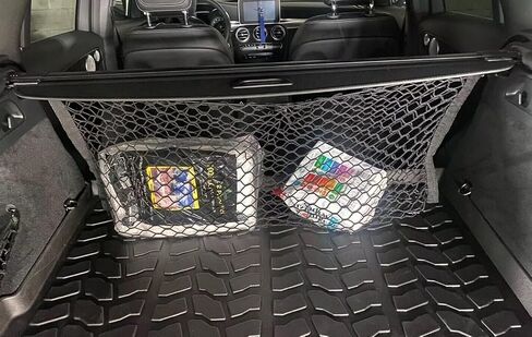 Trunk Organizer Cargo Net لـ Audi Q5 SQ5 Q5 Sportback Hybrid Q5 TDI 2009–2025 - شبكة شحن على طراز المغلف لسيارات الدفع الرباعي - تخزين حامل مركبة مركبة منظمات السيارة الممتاز - متوافق مع Q5 SQ5 in Saudi Arabia
