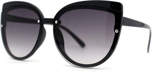 Pop Color Girls Child Size Round Rimless Cat Eye Sunglasses in Saudi Arabia