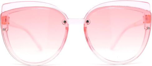 Pop Color Girls Child Size Round Rimless Cat Eye Sunglasses in Saudi Arabia