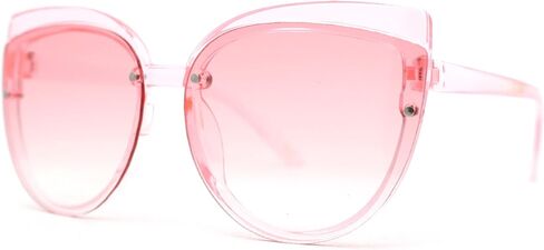 Pop Color Girls Child Size Round Rimless Cat Eye Sunglasses in Saudi Arabia