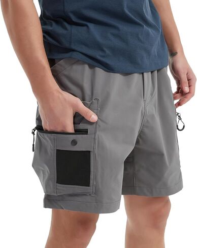 Men's Hiking Shorts Lightweight Quick Dry Casual Cargo Shorts with Multi Pocket for Outdoor Travel in Saudi Arabia