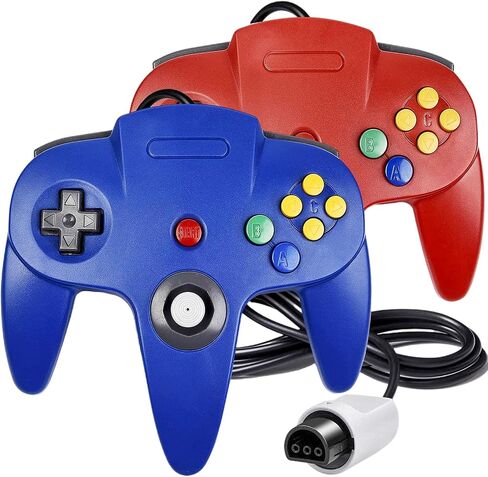 Classic 64 Wired Controller Joystick for N64 Game System N64 Console (2Packs, Black) in Saudi Arabia
