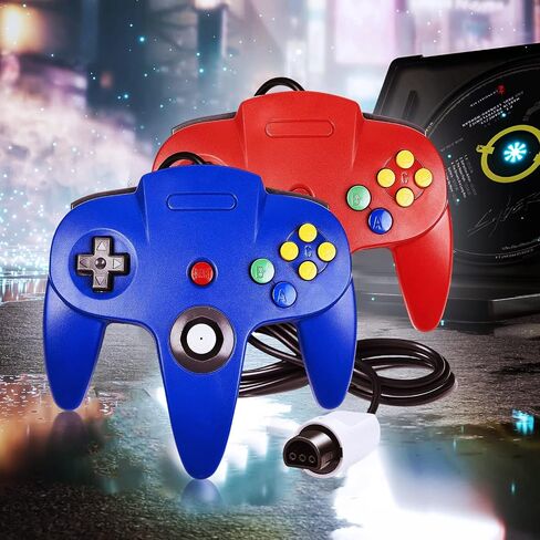 Classic 64 Wired Controller Joystick for N64 Game System N64 Console (2Packs, Black) in Saudi Arabia