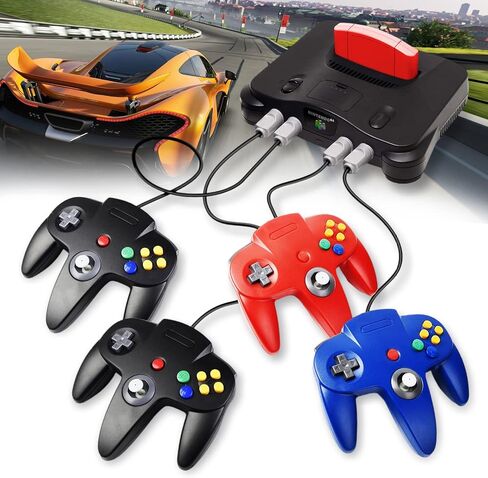 Classic 64 Wired Controller Joystick for N64 Game System N64 Console (2Packs, Black) in Saudi Arabia