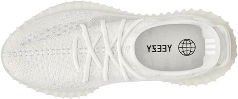 Adidas Mens Yeezy Boost 350 V2 Lace Up Sneakers Shoes - White - Size 6.5 M in Saudi Arabia