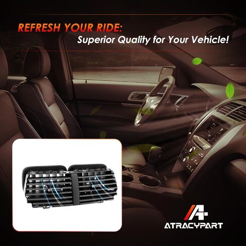 Center Dash A/C Air Vent ، متوافق مع عام 2011-2015 فورد إكسبلورر ، 2013-2015 أداة اعتراض الشرطة ، إدراج مصبغة مخرج وحدة التحكم ، يحل محل# BB5Z-19893-AD in Saudi Arabia