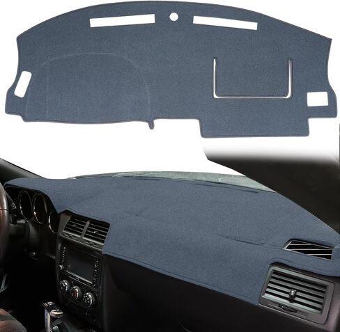 Dash Cover Custom Fit for Dodge Challenger 2008-2014 with Light Sensor w/o Speaker Cutout, Dashboard Cover Mat Pad Carpet Protector (Dark Gray) in Kuwait