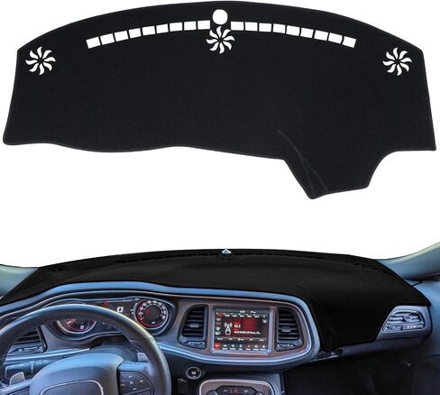Dash Cover Custom Fit for Dodge Challenger 2008-2014 with Light Sensor w/o Speaker Cutout, Dashboard Cover Mat Pad Carpet Protector (Dark Gray) in Kuwait