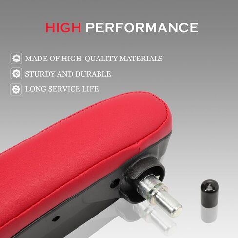 Front Left Side Seat Armrest Compatible with 2016 2017 2018 2019 Fiat 500 Car Armrest Box Replaces 6BV31KRLAA (Red) in Saudi Arabia