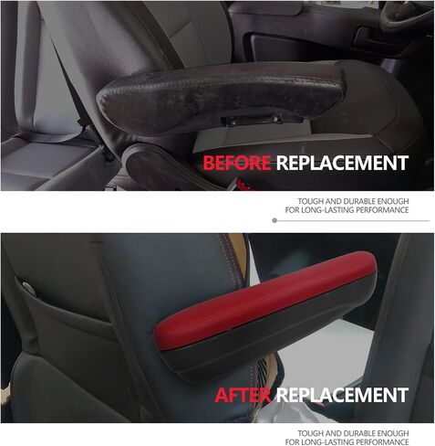 Front Left Side Seat Armrest Compatible with 2016 2017 2018 2019 Fiat 500 Car Armrest Box Replaces 6BV31KRLAA (Red) in Saudi Arabia