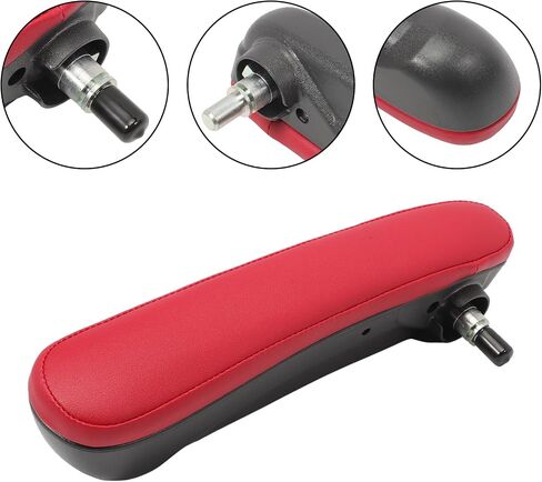 Front Left Side Seat Armrest Compatible with 2016 2017 2018 2019 Fiat 500 Car Armrest Box Replaces 6BV31KRLAA (Red) in Saudi Arabia