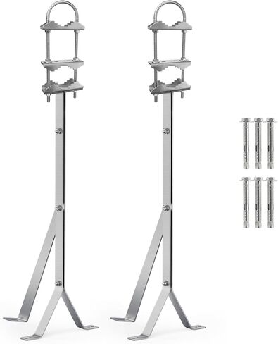 24 Inch Antenna Wall Mount Stainless Steel Stand Off Wall Mast Mount Clamps Windproof Antenna Mounting Bracket (24 inch) in Kuwait