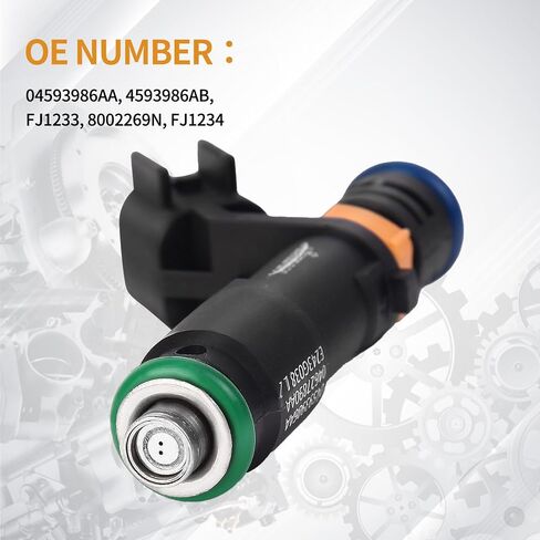 4pcs حقن الوقود 2 ثقوب متوافقة مع Chrysler 200 ، ل Dodge Dart ، لـ Ram Promaster City 2015 ، لجيب Cherokee Renegade 2014 2015 2016 2017 L4 2.0L 2.4L استبدال# 4593986AA 4593986AB in Saudi Arabia