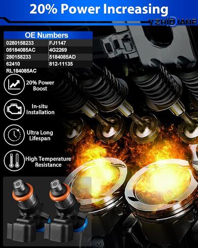 0280158233 Fuel Injectors for 3.6L V6 for:-Dodge Durango 2011-2012 Grand Caravan 2011-2020, for:-Jeep Grand Cherokee 2011-2012, for:-Chrysler Town & Country 2011-2016, for:-RAM 1500 2017 (6) in Saudi Arabia